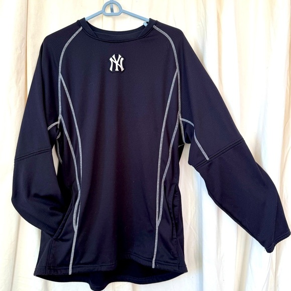 Magestic Other - New York Yankees Majestic Authentic MLB Mens Sz L Navy Pocketed 2014 Sweatshirt